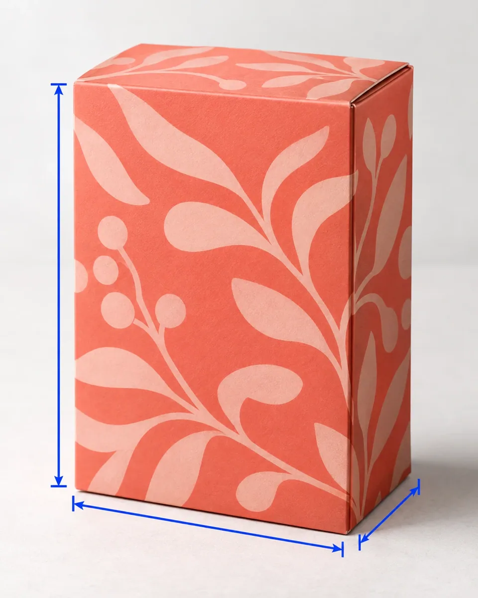 Measuring a custom size tuck box