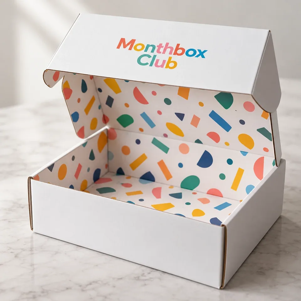 Inside printing on a tuck box