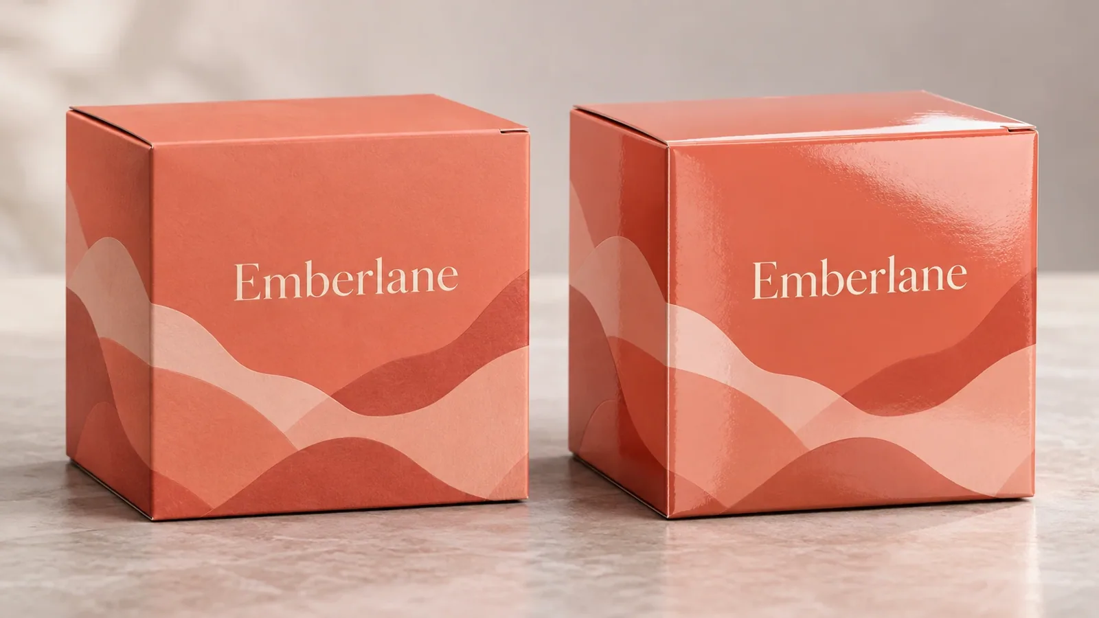 Matte and gloss finished tuck boxes