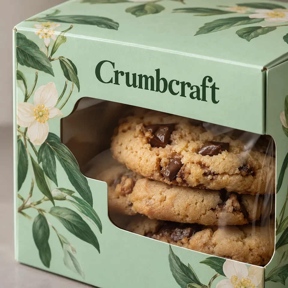 Window patch on a tuck box