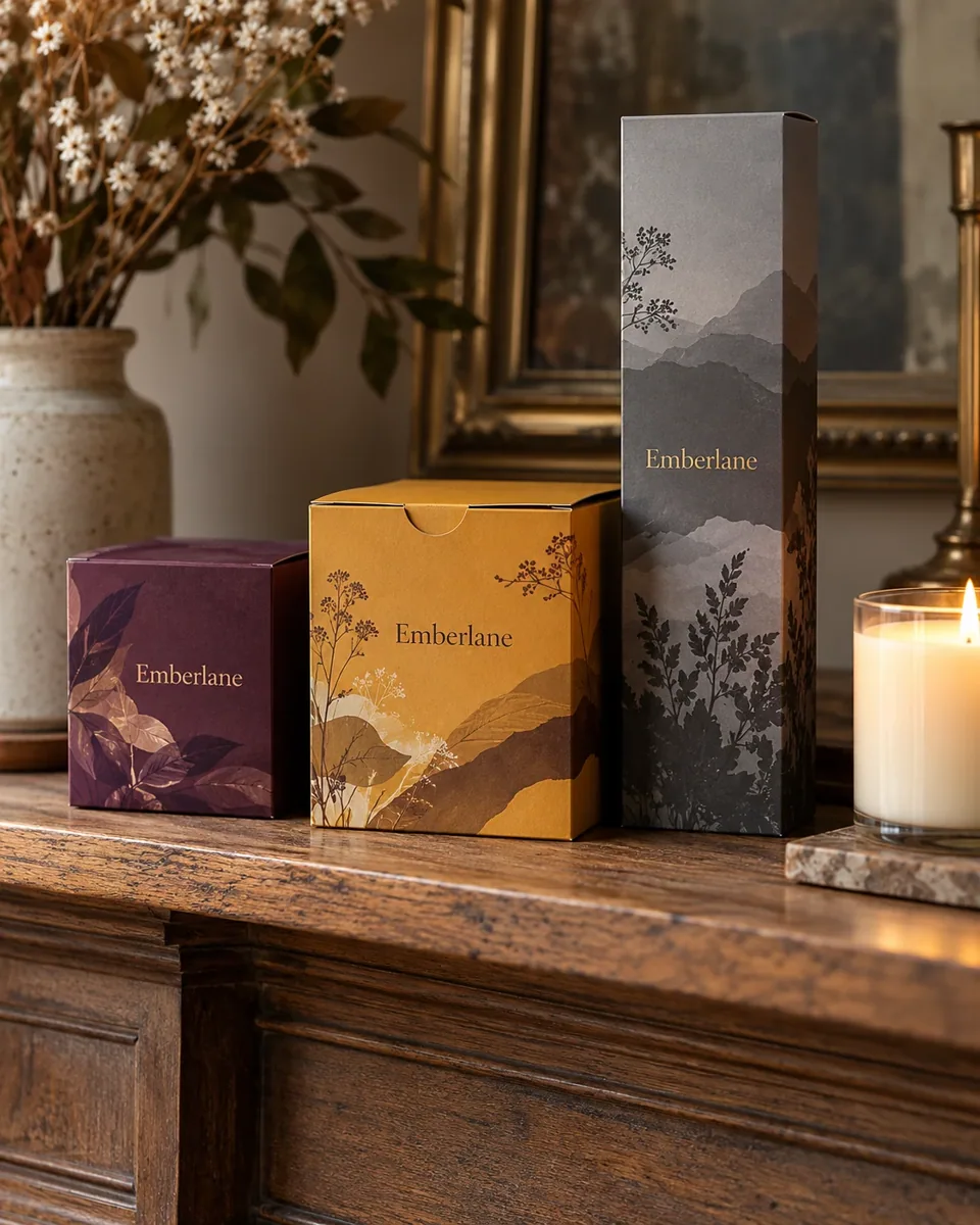 Candles and home fragrance tuck boxes