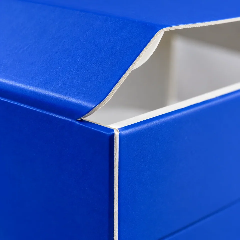 SBS paperboard, coated one side (C1S) tuck box
