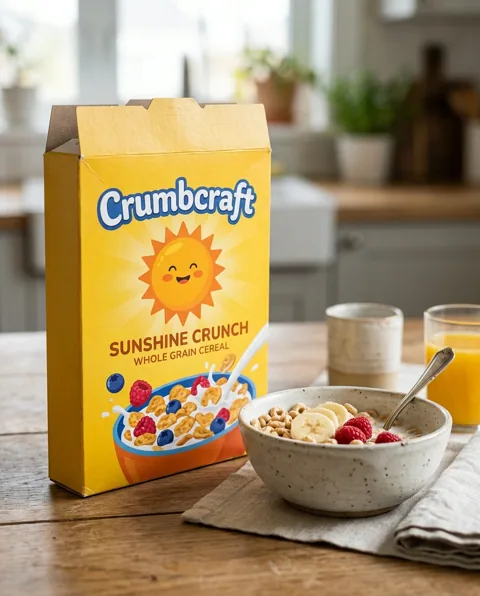 Example of a Tall Tuck Carton (cereal style) carton